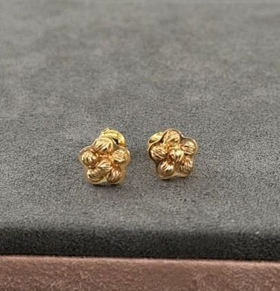 22 AYAR ALTIN PAPATYA ÇOCUK KÜPESİ