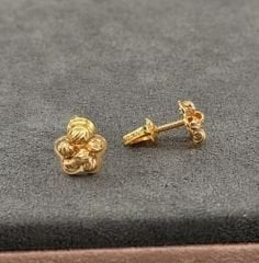 22 AYAR ALTIN PAPATYA ÇOCUK KÜPESİ