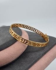 22 AYAR ALTIN GREEK KEY KELEPÇE BİLEZİK