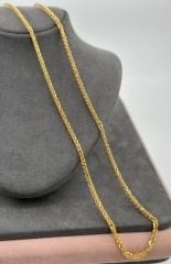 22 AYAR ALTIN PALMİYE ZİNCİR 55 CM UZUNLUK