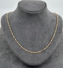 22 AYAR ALTIN SİNGAPUR ZİNCİR 48 CM UZUNLUK