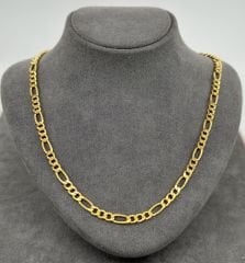 22 AYAR ALTIN FİGARO ZİNCİR 65 CM UZUNLUK