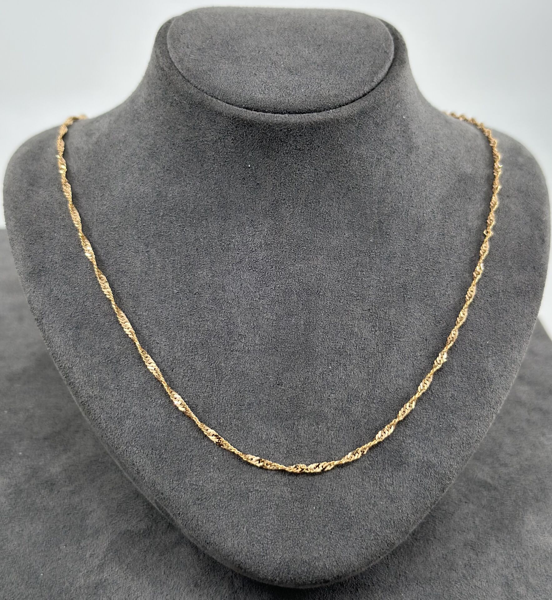 22 AYAR ALTIN SİNGAPUR ZİNCİR 50 CM UZUNLUK