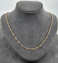 22 AYAR ALTIN SİNGAPUR ZİNCİR 50 CM UZUNLUK