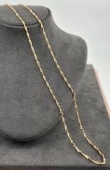 22 AYAR ALTIN SİNGAPUR ZİNCİR 50 CM UZUNLUK