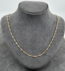 22 AYAR ALTIN SİNGAPUR ZİNCİR 48 CM UZUNLUK