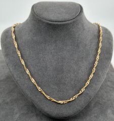 22 AYAR ALTIN SİNGAPUR ZİNCİR 45 CM UZUNLUK