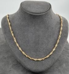 22 AYAR ALTIN SİNGAPUR ZİNCİR 50 CM UZUNLUK