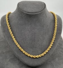 22 AYAR ALTIN HALAT ZİNCİR 60 CM UZUNLUK