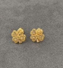 22 AYAR ALTIN ÇİÇEK ÇOCUK KÜPESİ