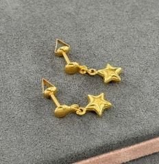 22 AYAR ALTIN SALLANTILI YILDIZ ÇOCUK KÜPESİ