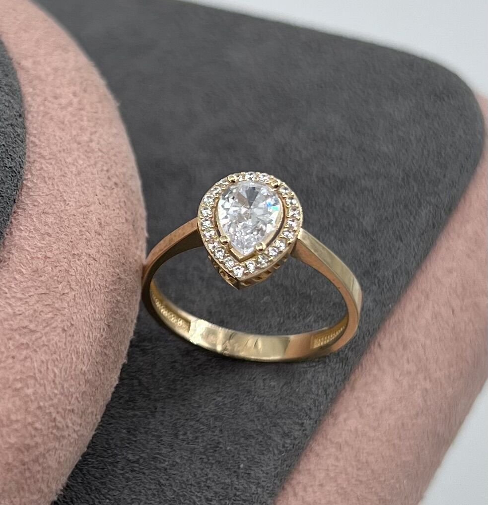 14 AYAR ALTIN DAMLA BAGET YÜZÜK