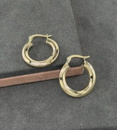 14 AYAR ALTIN 2 ÇAPLI HALKA KÜPE