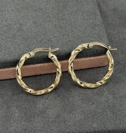 14 AYAR ALTIN 2 ÇAPLI HALKA KÜPE