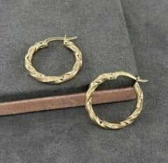 14 AYAR ALTIN 2 ÇAPLI HALKA KÜPE