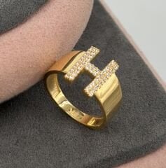 22 AYAR ALTIN H HARFİ YÜZÜK