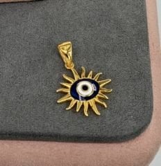 22 AYAR ALTIN MİNELİ GÖZ KOLYE UCU