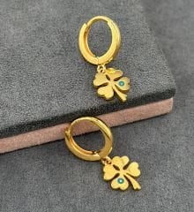 22 AYAR ALTIN SALLANTILI MİNELİ YONCA KÜPE