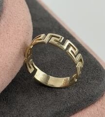 14 AYAR ALTIN GREEK KEY YÜZÜK