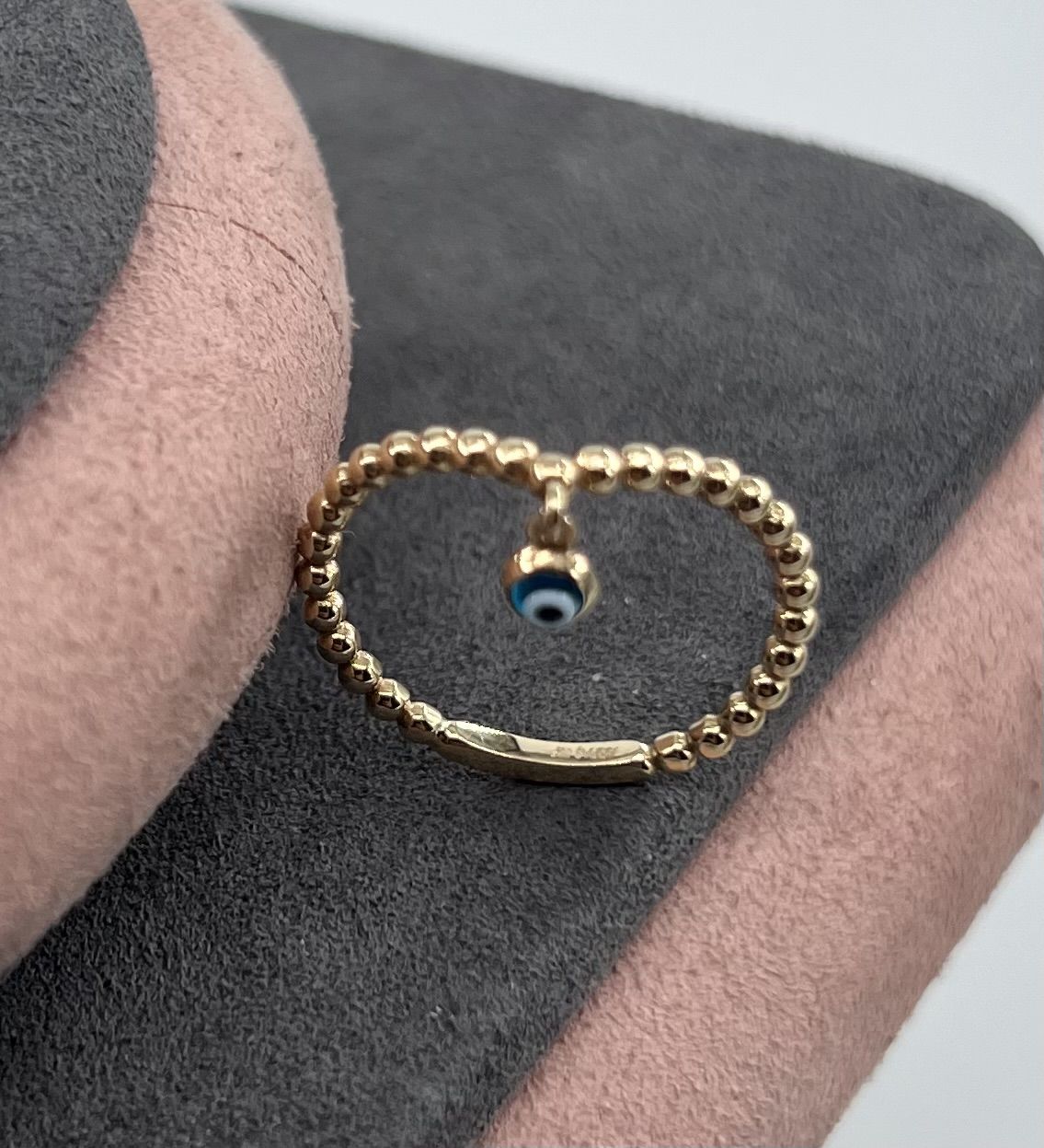 14 AYAR ALTIN NAZAR BONCUKLU YÜZÜK