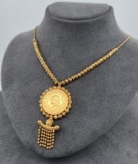 22 AYAR ALTIN ÇEYREK DORİKA TOPLU KOLYE