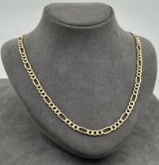 14 AYAR ALTIN FİGARO ZİNCİR 60 CM UZUNLUK