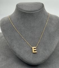 22 AYAR ALTIN E HARFLİ KOLYE