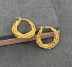 22 AYAR ALTIN 2 ÇAPLI HALKA KÜPE