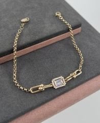 14 AYAR ALTIN BAGET BİLEKLİK