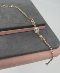 14 AYAR ALTIN BAGET BİLEKLİK