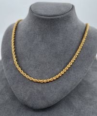 22 AYAR ALTIN HALAT ZİNCİR 55 CM UZUNLUK
