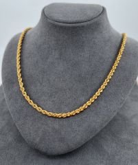 22 AYAR ALTIN HALAT ZİNCİR 55 CM UZUNLUK