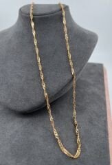 22 AYAR ALTIN SİNGAPUR ZİNCİR 50 CM UZUNLUK