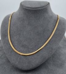 22 AYAR ALTIN İTALYAN HASIR EZME ZİNCİR 48 CM UZUNLUK
