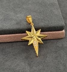 22 AYAR ALTIN KUTUP YILDIZI KOLYE UCU