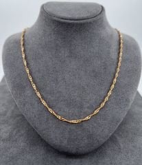 22 AYAR ALTIN SİNGAPUR ZİNCİR 50 CM UZUNLUK