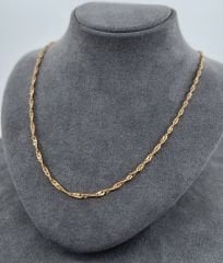 22 AYAR ALTIN SİNGAPUR ZİNCİR 50 CM UZUNLUK