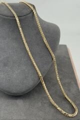 14 AYAR ALTIN PALMİYE ZİNCİR 55 CM UZUNLUK