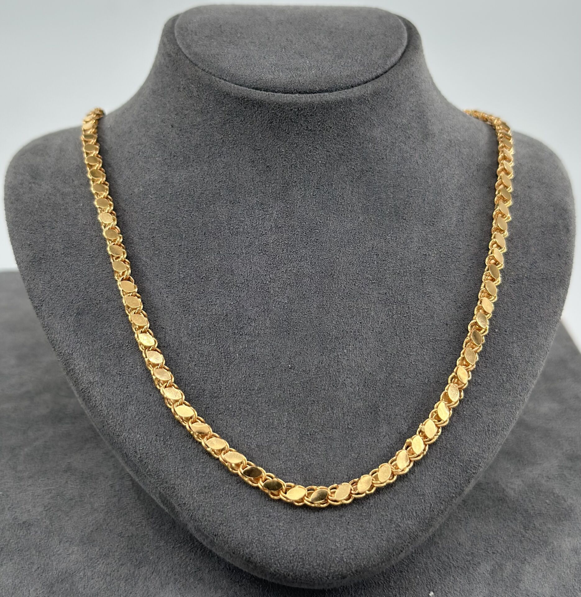 22 AYAR ALTIN PULLU ZİNCİR 55 CM UZUNLUK