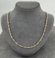 14 AYAR ALTIN SİNGAPUR ZİNCİR 55 CM UZUNLUK