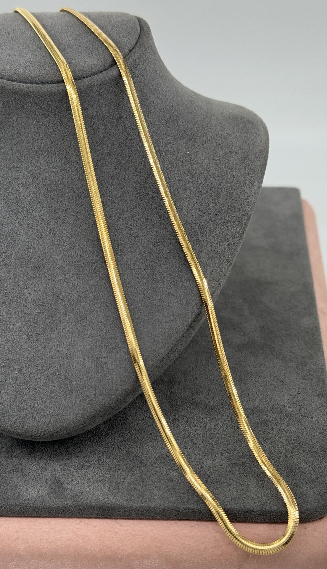22 AYAR ALTIN İTALYAN HASIR EZME ZİNCİR 55 CM UZUNLUK