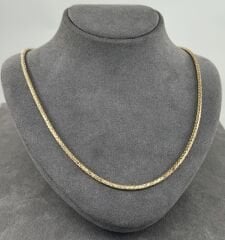 14 AYAR ALTIN YILAN DERİSİ ERKEK ZİNCİR 60 CM UZUNLUK