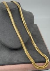 22 AYAR ALTIN MEGA İTALYAN HASIR EZME ZİNCİR 48 CM UZUNLUK