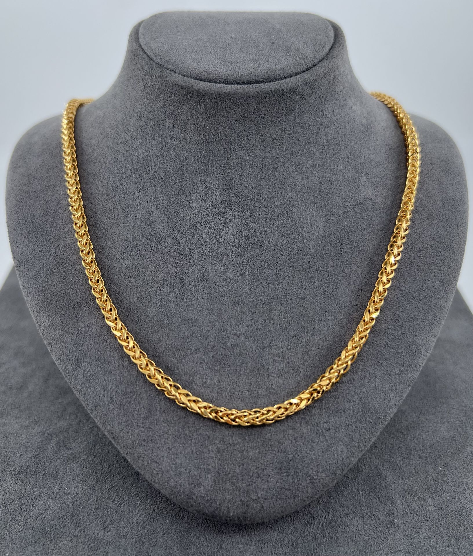 22 AYAR ALTIN PALMİYE ZİNCİR 60 CM UZUNLUK