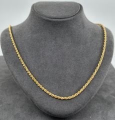 22 AYAR ALTIN HALAT ZİNCİR 55 CM UZUNLUK