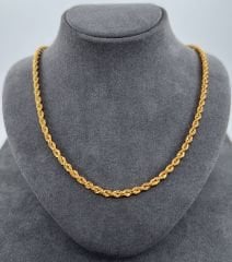 22 AYAR ALTIN HALAT ZİNCİR 65 CM UZUNLUK