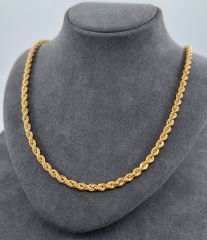 22 AYAR ALTIN HALAT ZİNCİR 55 CM UZUNLUK