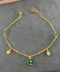 22 AYAR ALTIN ALTIN MİNELİ YONCA BİLEKLİK