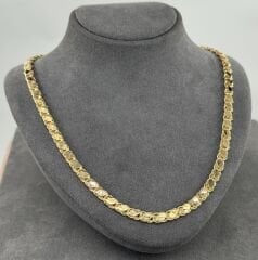 14 AYAR ALTIN PULLU ZİNCİR 55 CM UZUNLUK