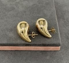 14 AYAR ALTIN BOTTEGA GÖZ YAŞI DAMLASI KÜPE